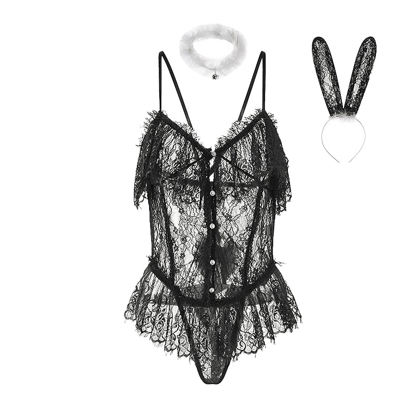 Lace Bunny Girl Bodysuit