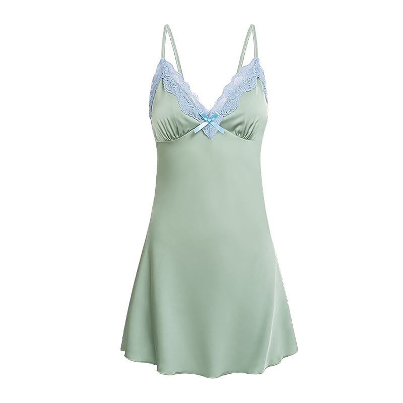Mint Green Satin Nightdress