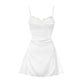 Sheer Ruffle Trim Slip Dress