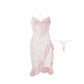Floral Ruffle Slit Nightdress Set