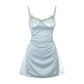 Sheer Ruffle Trim Slip Dress