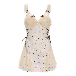 Light Yellow Satin Babydoll