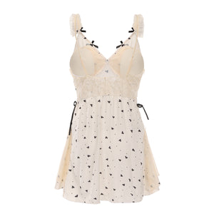Light Yellow Satin Babydoll