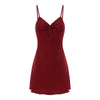 シルキーサテンスリップドレス - Date Red