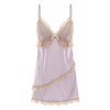 Trim Slip Dress with Removable Pads - Lilac Purple