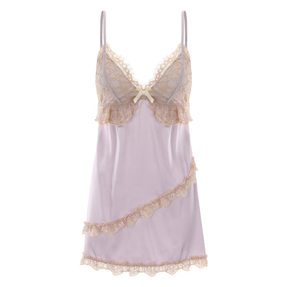 Trim Slip Dress with Removable Pads