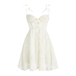 Petal Lace Bustier Slip Dress