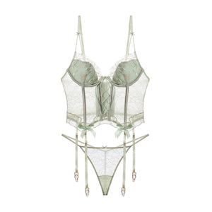Sage Green Lace Lingerie Set
