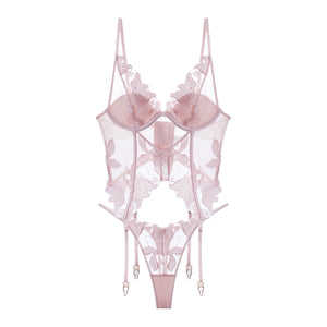 Embroidered Lace Lingerie Set