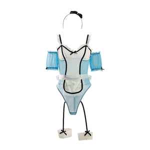Blue Maid-Inspired Lingerie Set