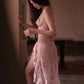 Floral Ruffle Slit Nightdress Set