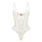Elegant Lace Bodysuit with Floral Detail