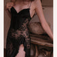 Floral Ruffle Slit Nightdress Set