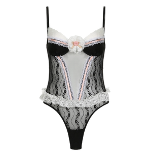 Elegant Lace Bodysuit with Floral Detail