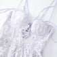 Petal Lace Bustier Slip Dress