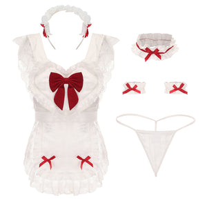 White Lace Maid Costume Set